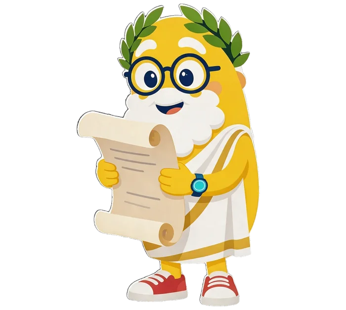 Oddo reading a long scroll